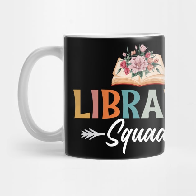 Floral Library Squad Librarian Bookworm by Teewyld